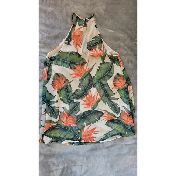Show Me Your Mumu Paradise Found Gomez Tropical Mini Shift Halter Dress - Picture 3 of 5